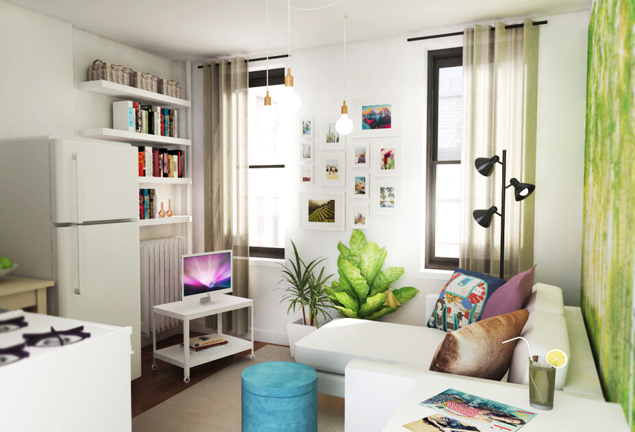 "Studio Living Room" received our affordable interior design help