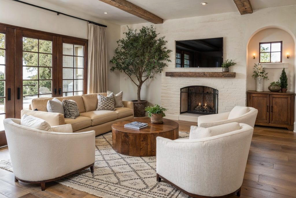 Modern rustic living room by Decorilla