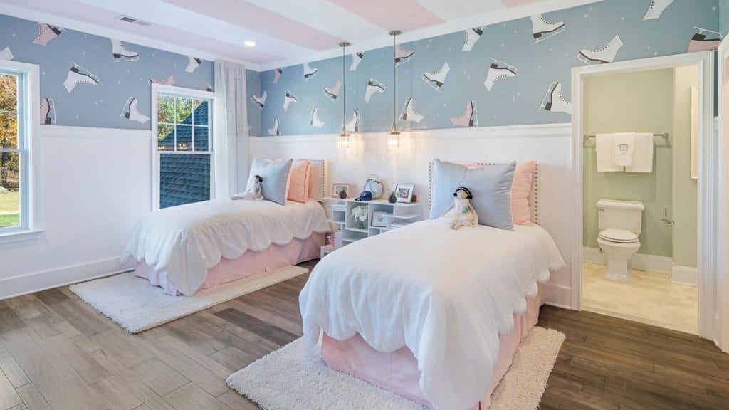 Shared siblings bedroom ideas by Decorilla designer, Alexa H.