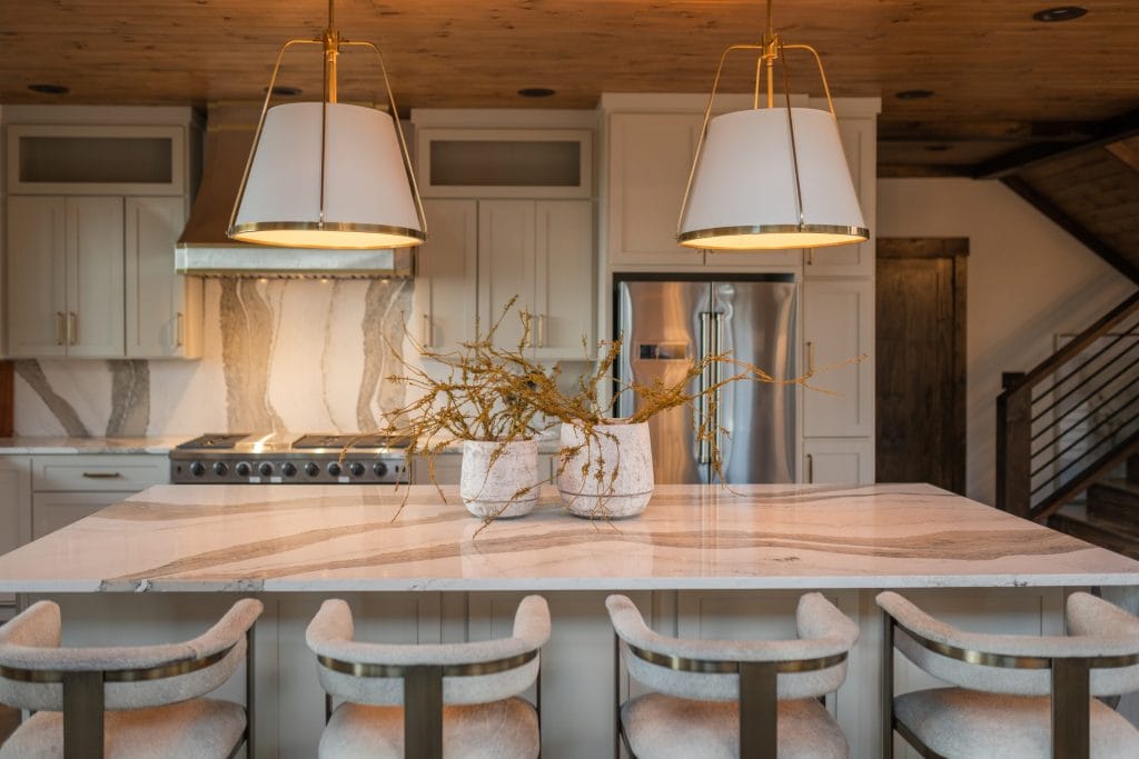 Kitchen by Decorilla designer Jason D., illuminated for tasks and ambiance