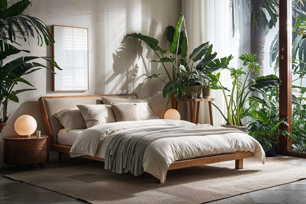 Scandinavian interior design of a bedroom by Decorilla