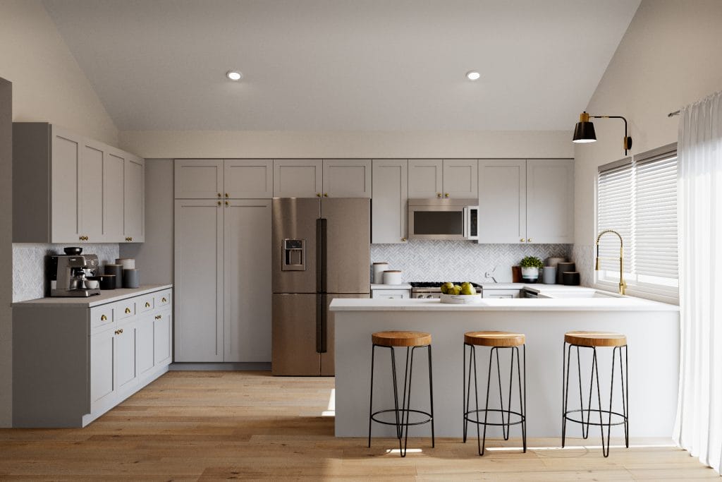 Kitchen by Decorilla designer Casey H., resembling Joanna Gaines style