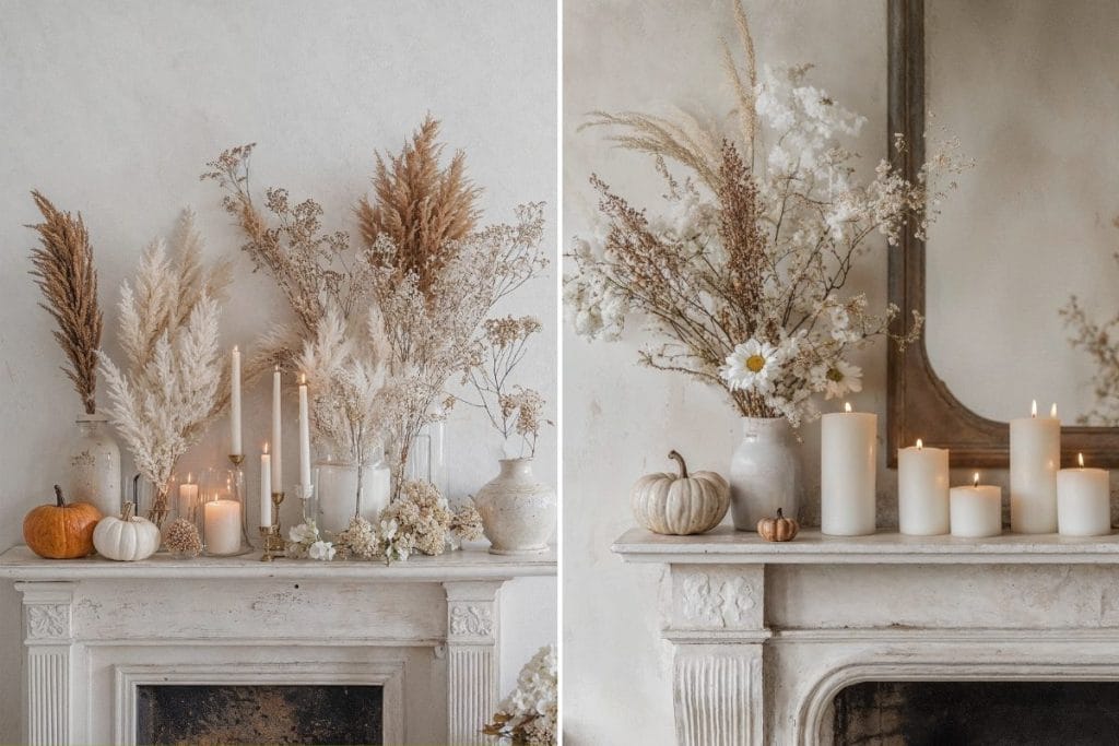 Hygge-style candle arrangements by Decorilla