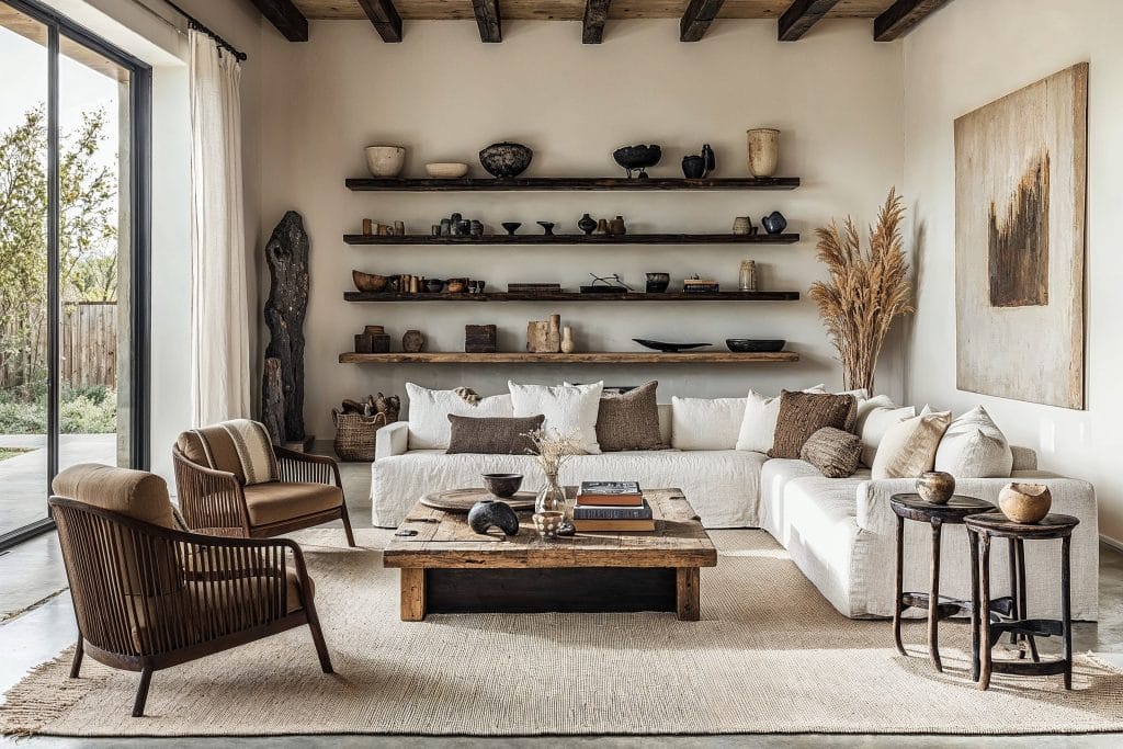 Wabi Sabi meets hygge in a rustic interior design by Decorilla