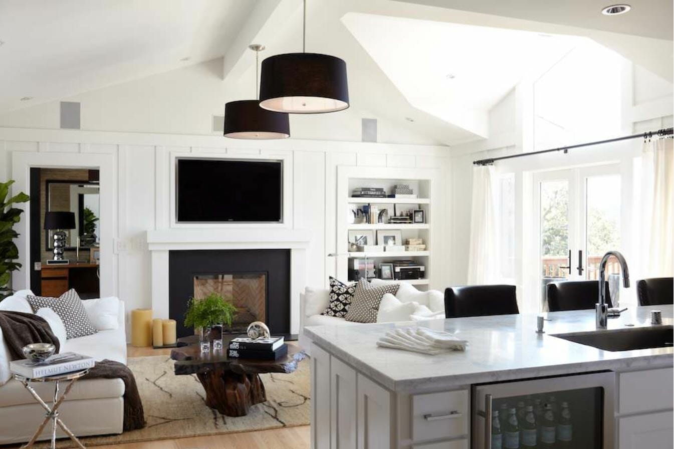White And Black Living Room Decor Ideas