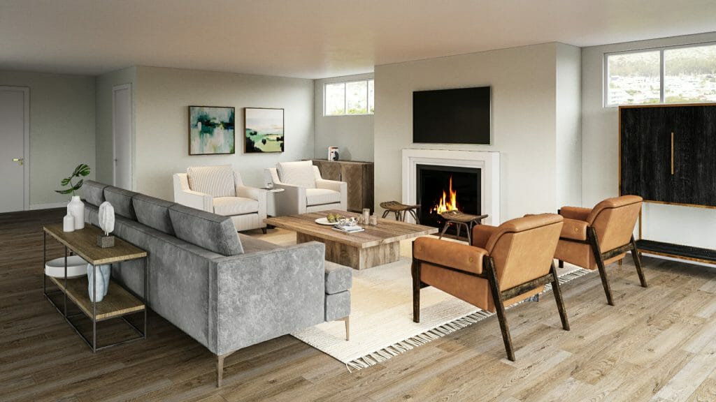Cozy Contemporary Living Room By Decorilla And Boston Interior Decorator Ashley H.  1024x576 