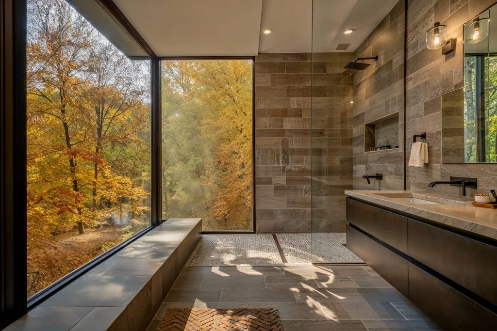 Modern minimalist bathroom remodeling by Decorilla