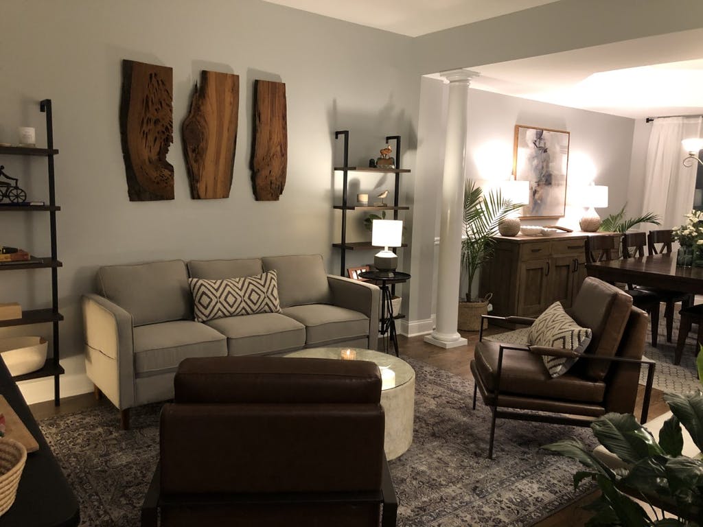 Open-concept living room by a top Scottsdale and Decorilla interior designer, Arlene D.