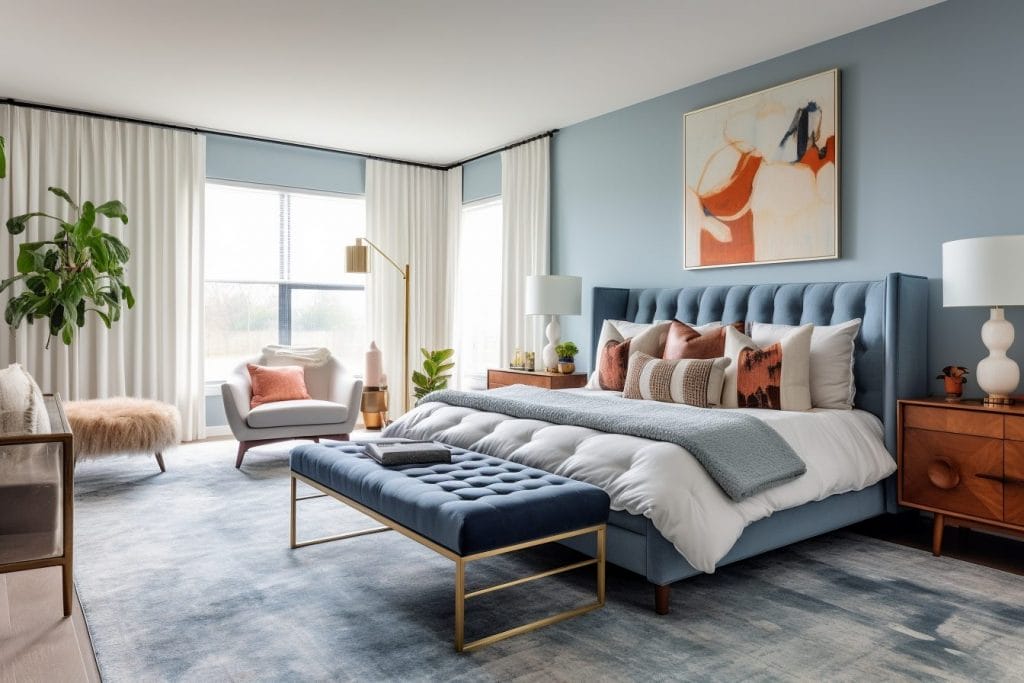 Eclectic bedroom interior design by Decorilla