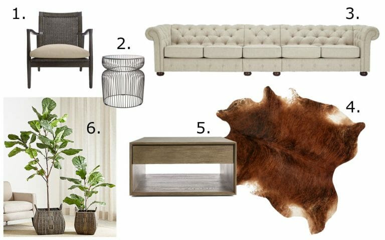 Before & After: Modern Rustic Living Room Design Online - Decorilla ...
