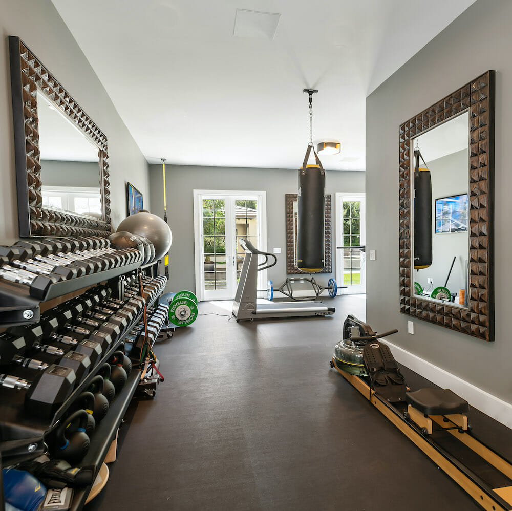 Exercise Room  Gym room at home, Workout room home, Workout room design