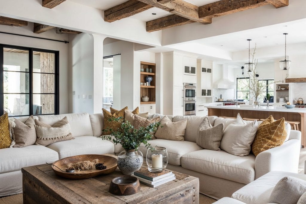 Open concept living space by Decorilla top Sacramento interior designers