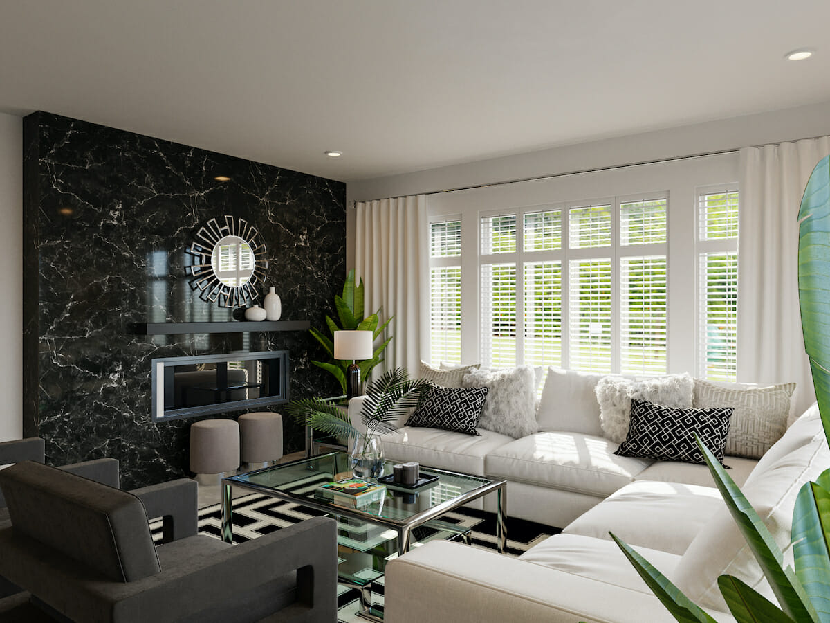 layout for rectangular living room