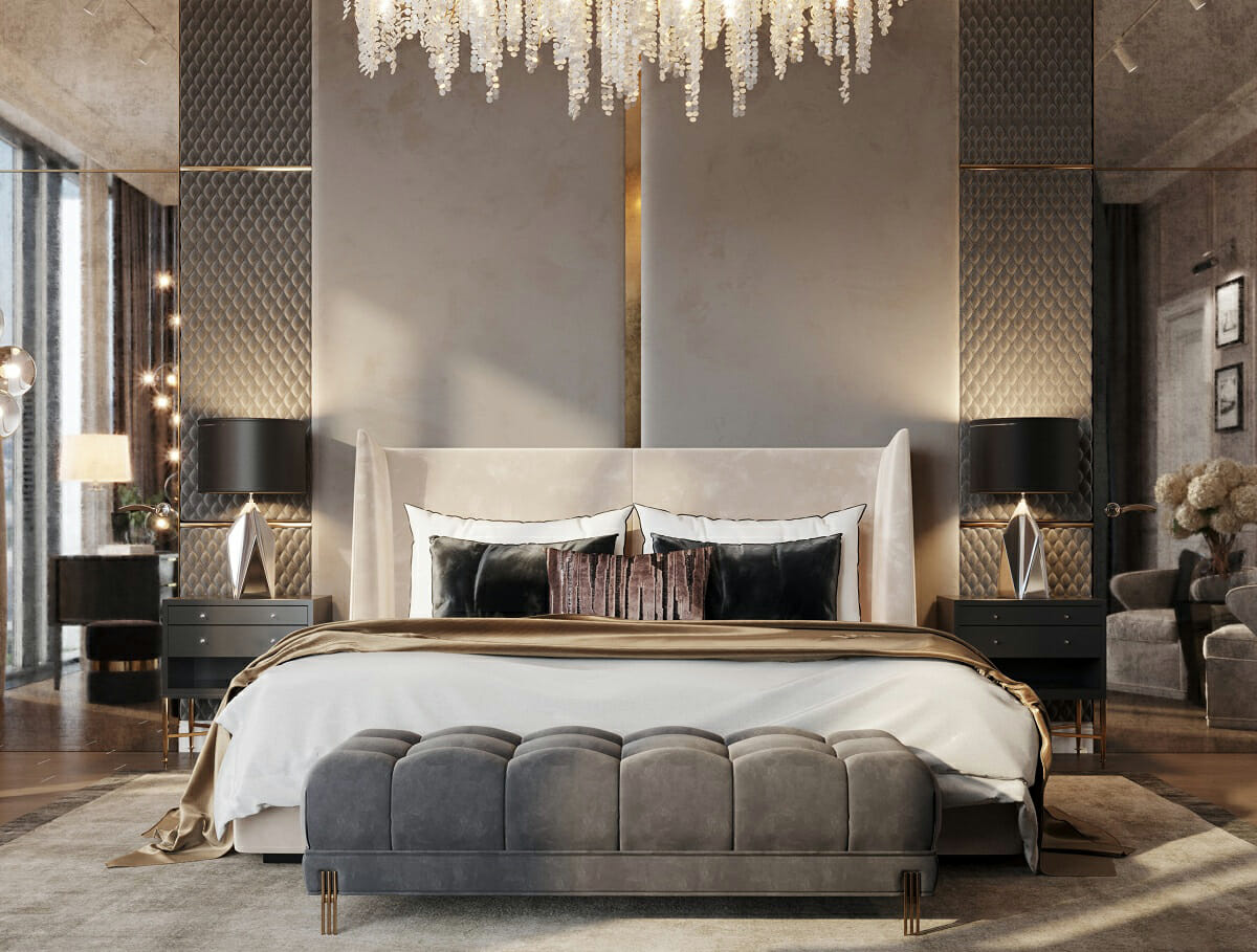 Glamorous Silver Bedroom Decor