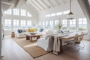 Hamptons interior style makeover before and after, by Decorilla