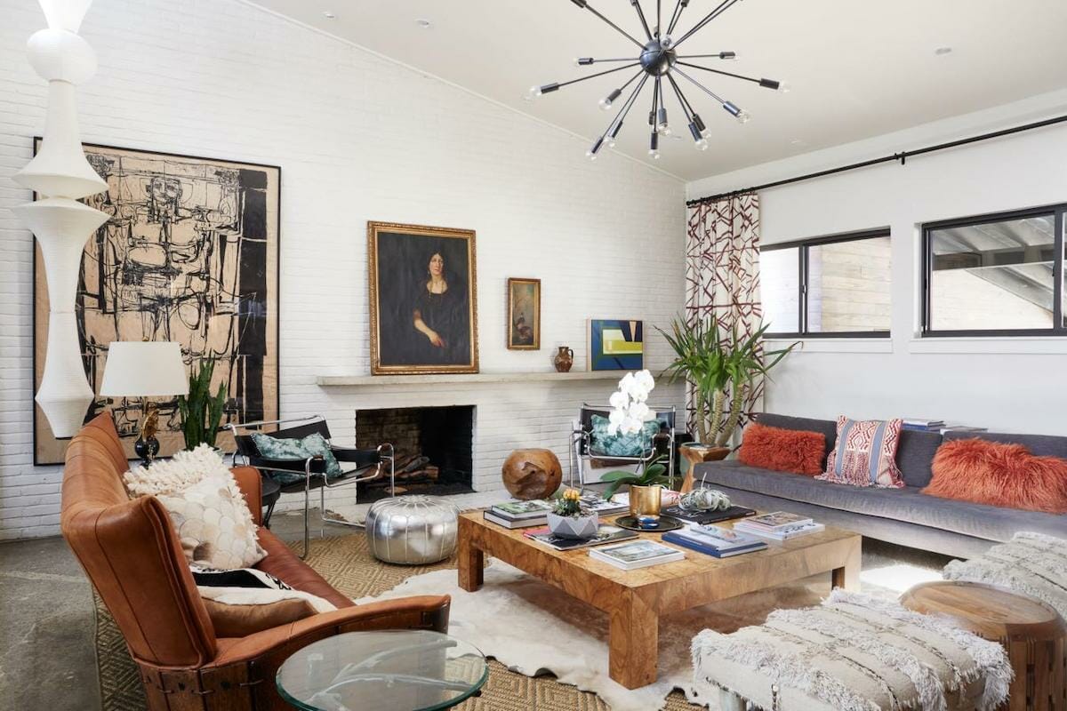 eclectic minimalist living room