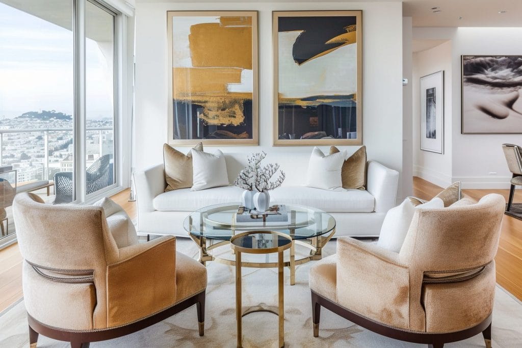 Elegant living space by Decorilla's top Rhode Island interior designers
