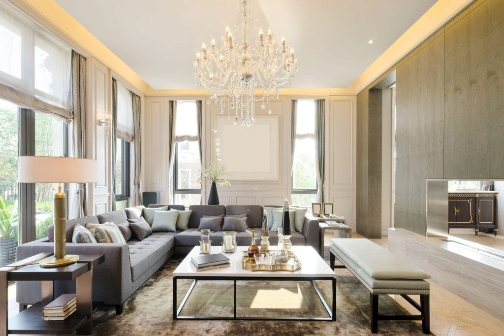 Luxury living room by top Decorilla Rhode Island interior designers
