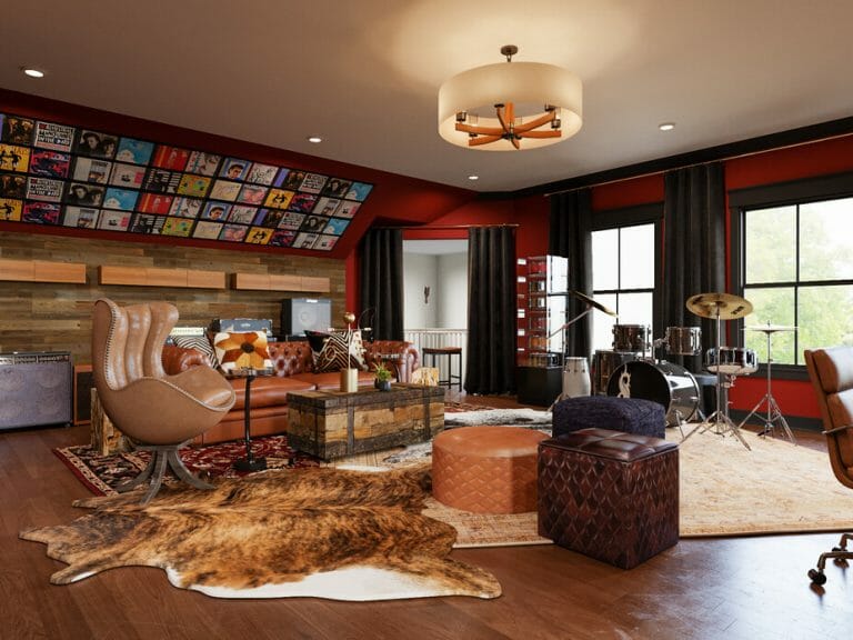 Before And After Eclectic Music Room At Home Decorilla Online Interior Design