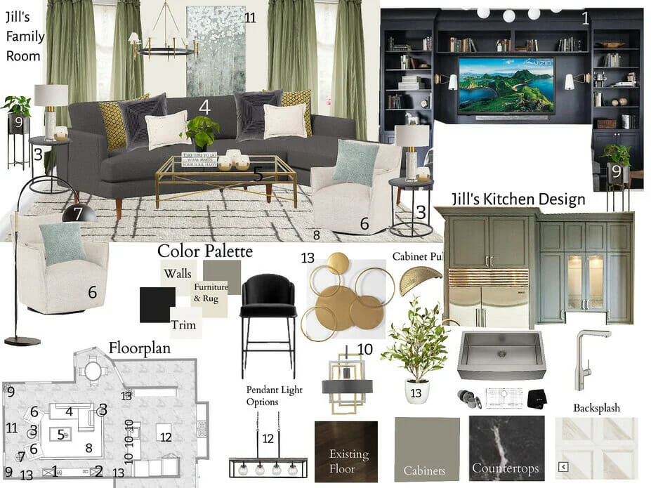 Before & After: Open Floor Plan Interior Design Refresh - Decorilla