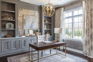 Traditional home office before and after by Decorilla