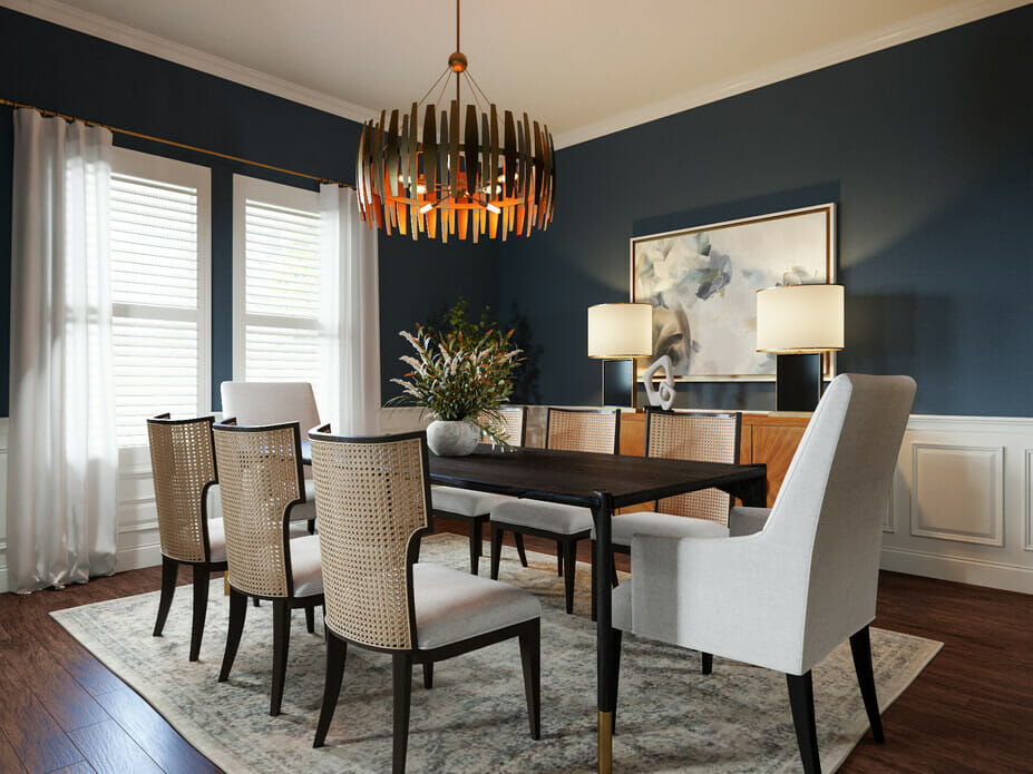 Transitional Style Dining Room Light Fixture