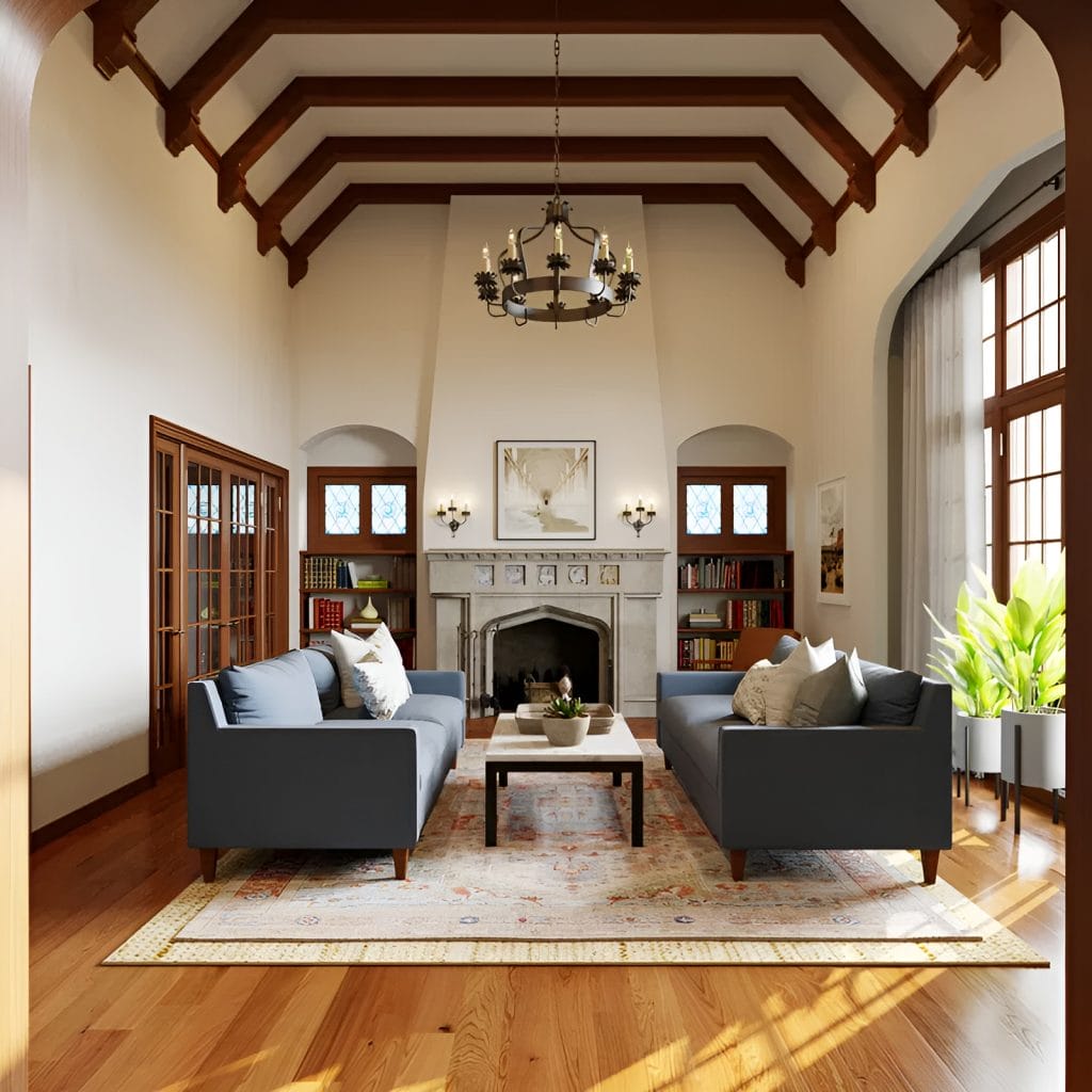 Tudor living room interior design