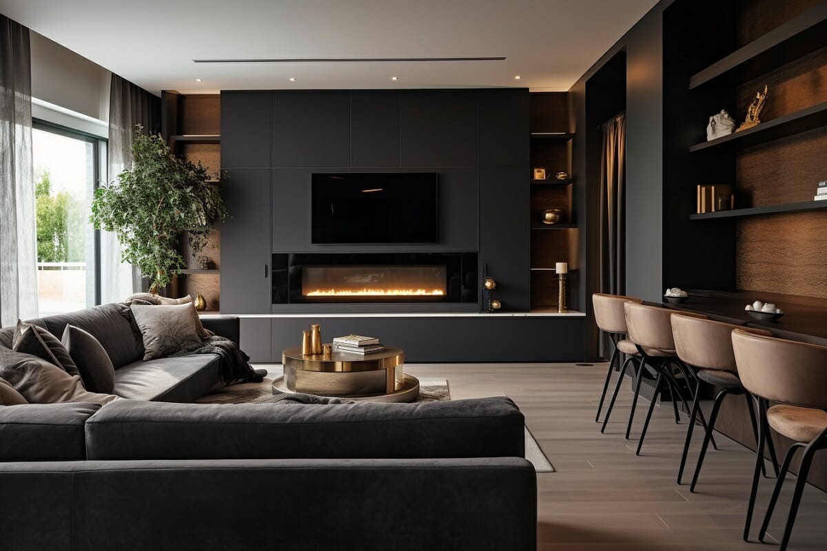 Dare to Go Dark: Dramatic Black and Gray Living Room Ideas