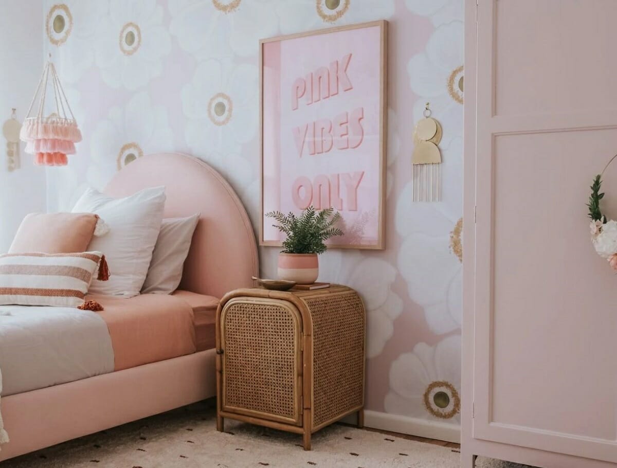 Before & After: Cute Girly Pink Bedroom Transformation - Decorilla