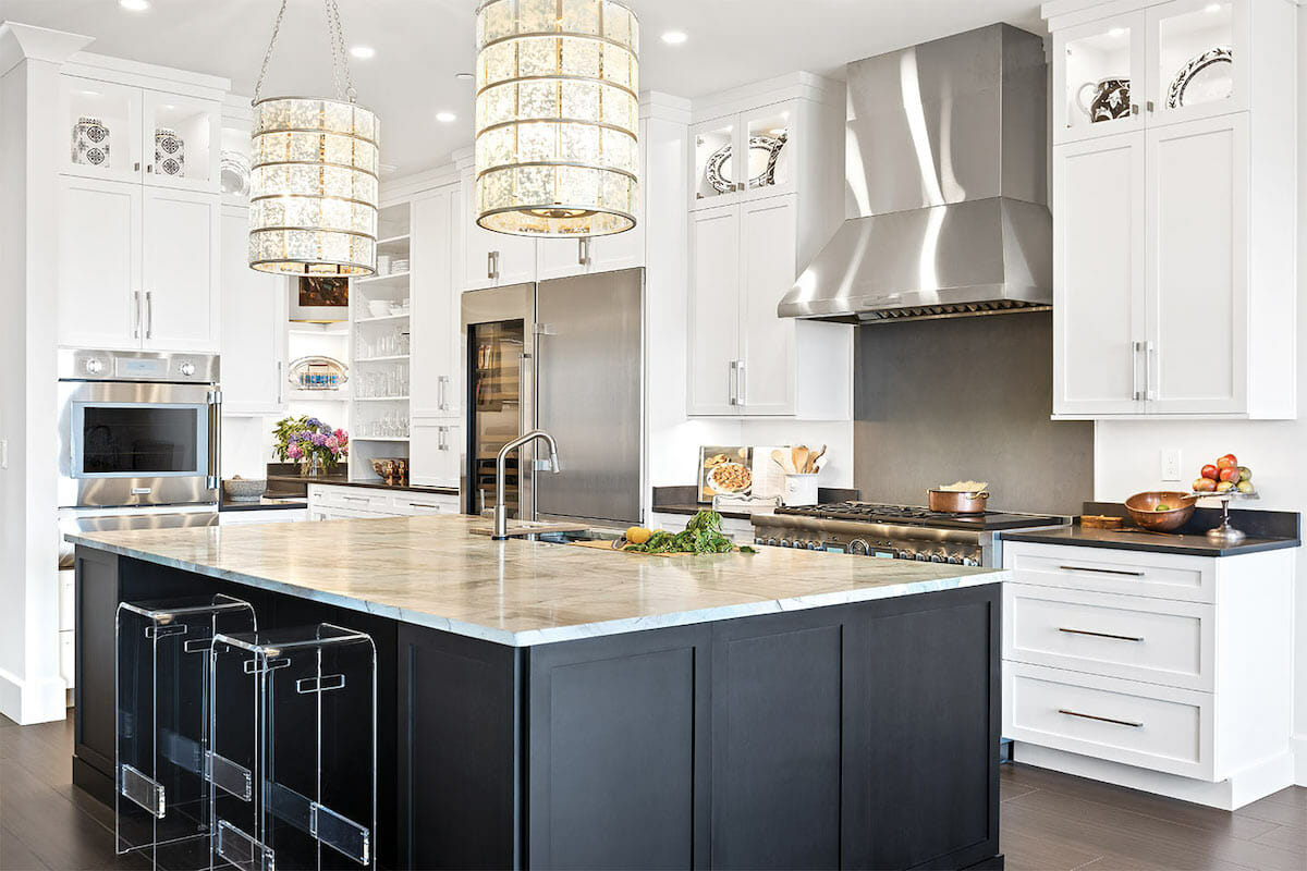 modern kitchen design white cabinets