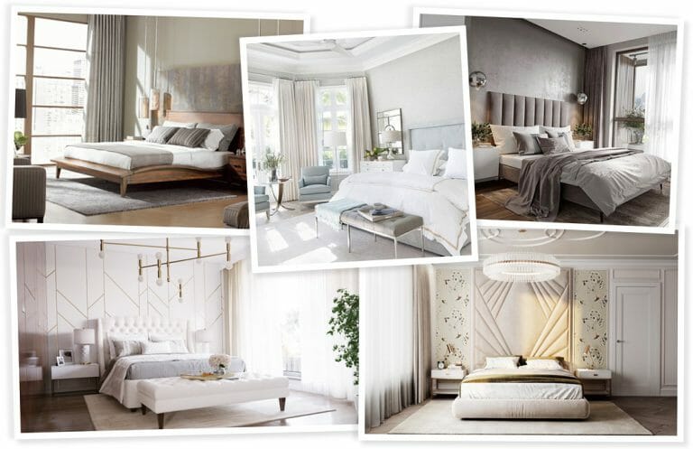 Before & After: Elegant Luxury Master Bedroom Design - Decorilla Online ...