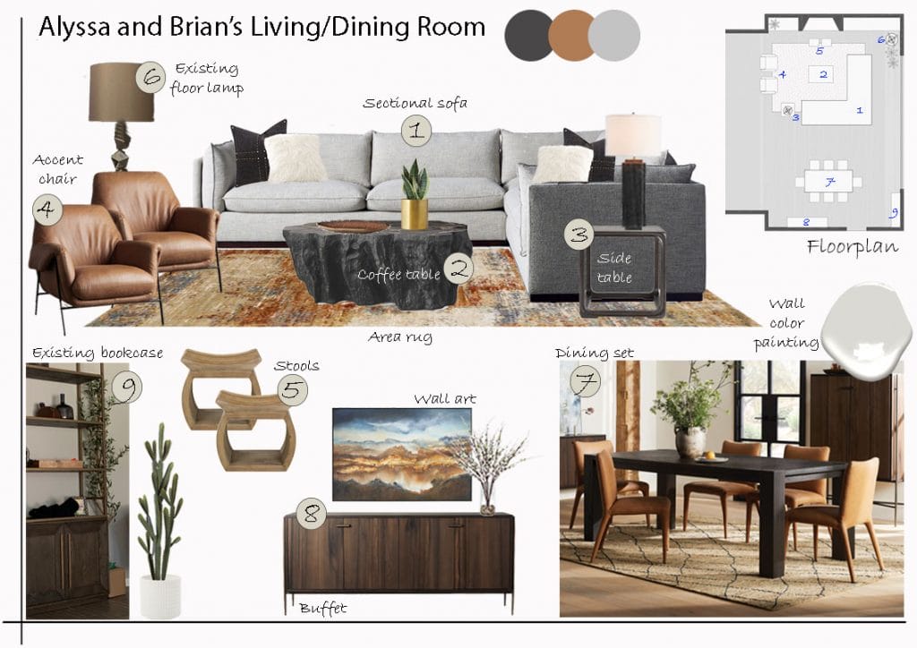 Preliminary proposal by Decorilla designer, Liana S.