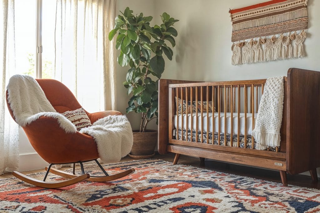 Bohemian-style nursery by Decorilla