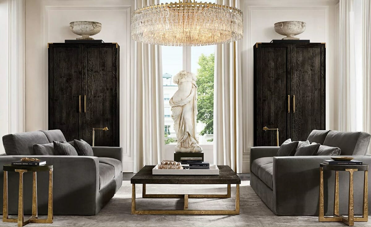 Before & After: Classy Hollywood Regency Living Room - Decorilla Online  Interior Design