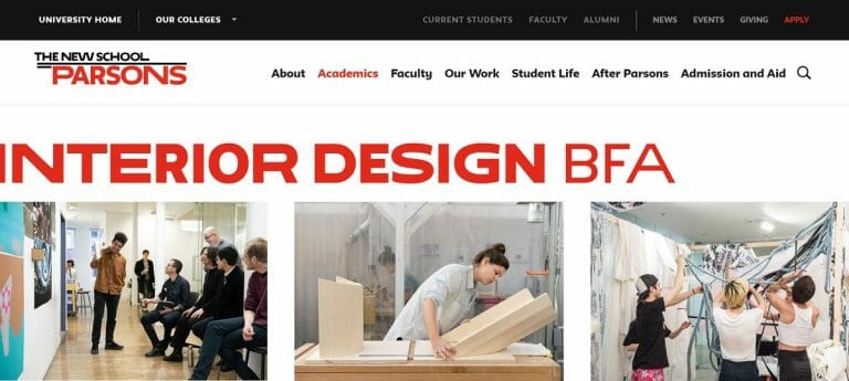 The New School Parsons Interior Design Schools Online 768x345 