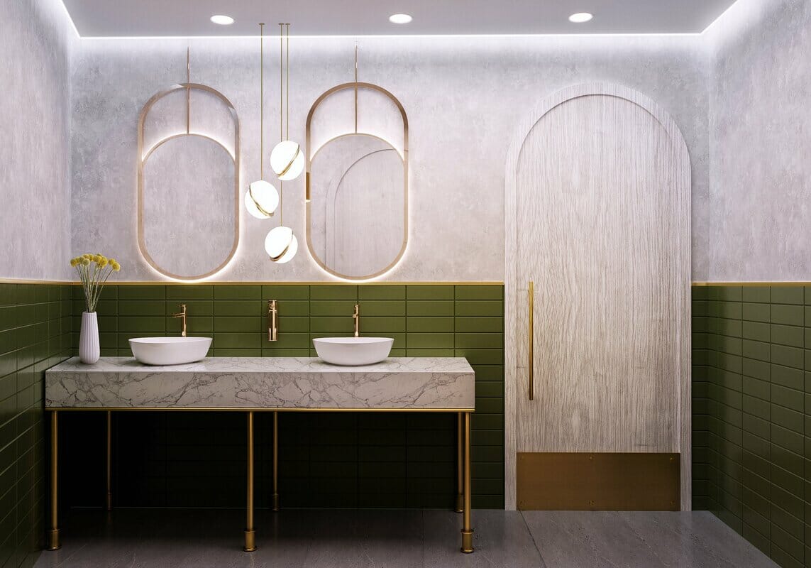 Bathroom lighting trends by Decorilla designer Beyzanur K.