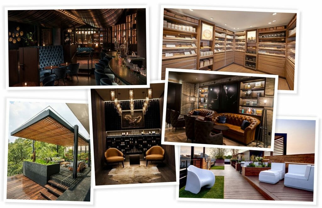 Before After Moody Cigar Lounge Design With Outdoor Patio   Cigar Lounge Ideas And Inspiration 1024x663 