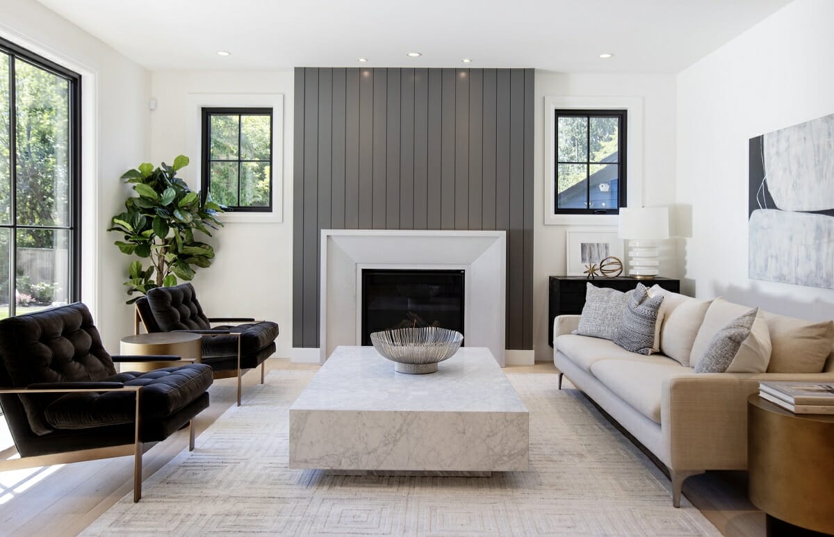 gray modern farmhouse living room