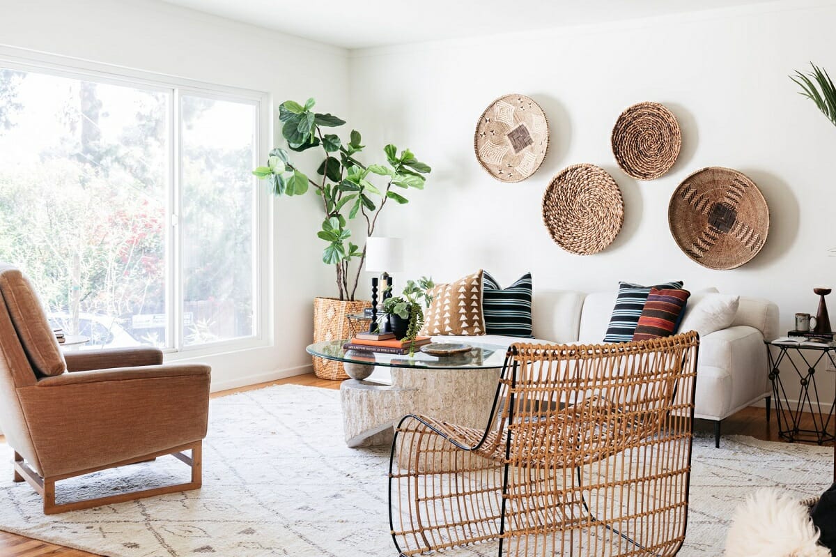 Before & After: Boho Eclectic Living Room and Kitchen - Decorilla