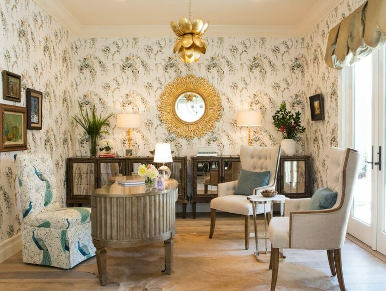 Eclectic Interior Design In A Home Office By Decorilla Designer Lori D 768x579 
