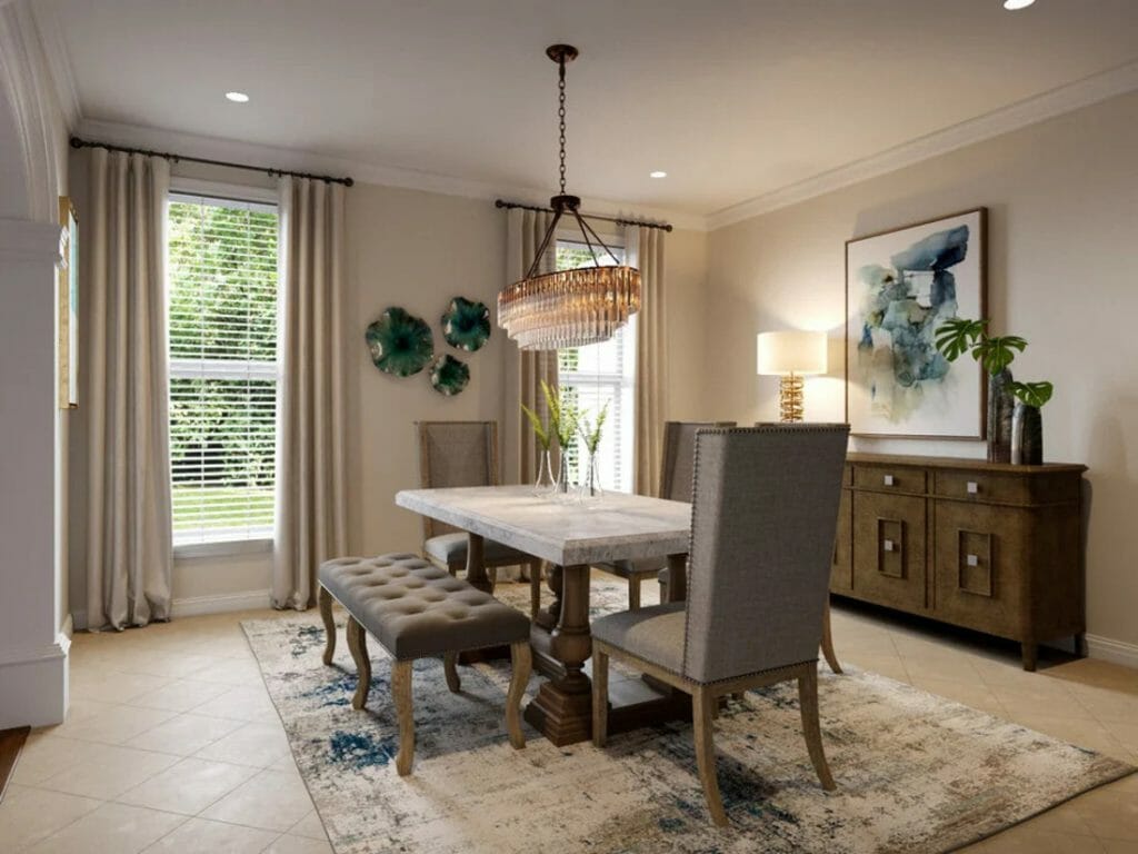 Before & After: Transitional Breakfast Room Ideas - Decorilla Online ...