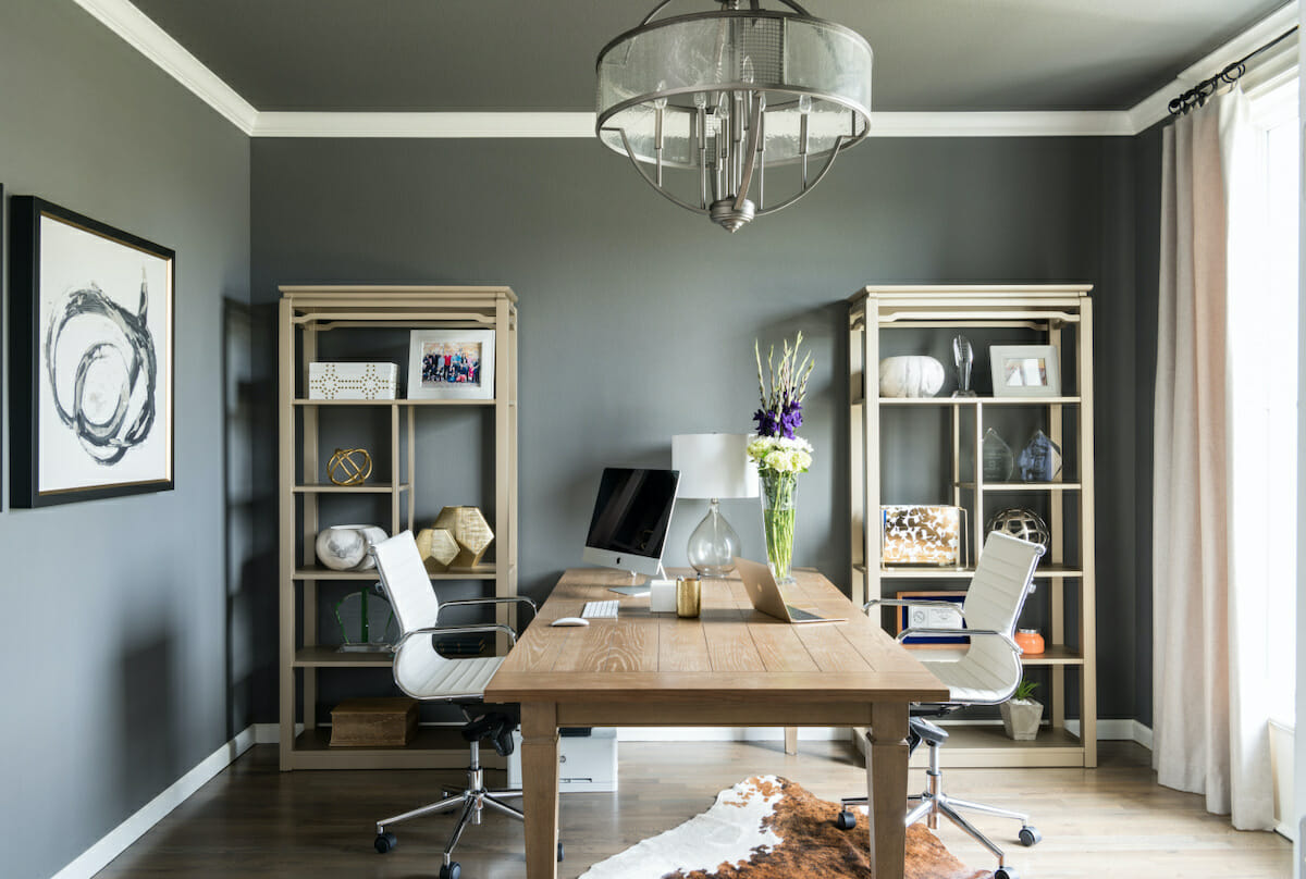 Before & After: Dining Room to a Home Office Transformation -