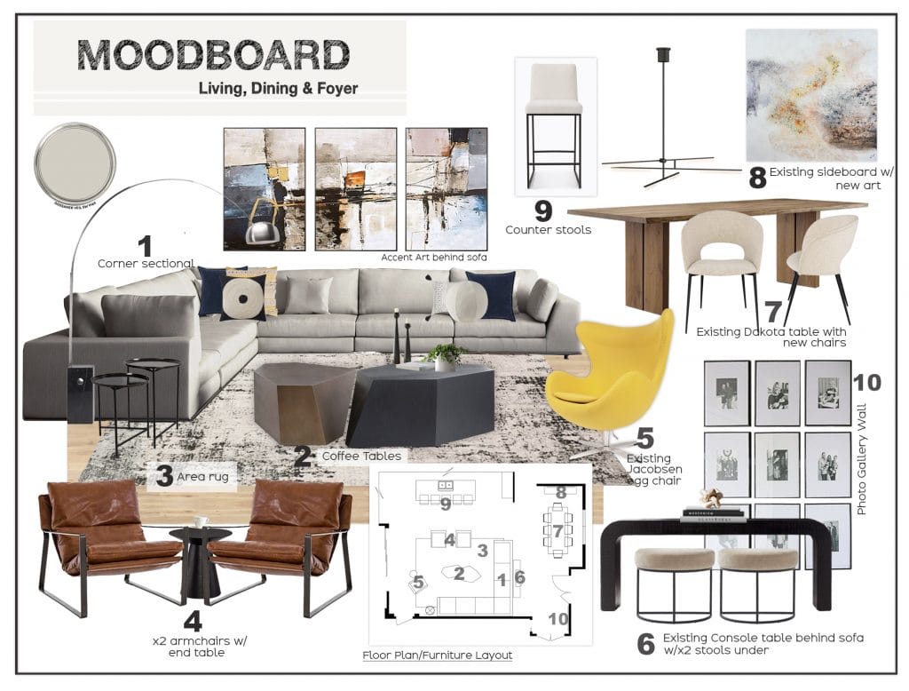 Preliminary proposal by Decorilla designer, Marine H.