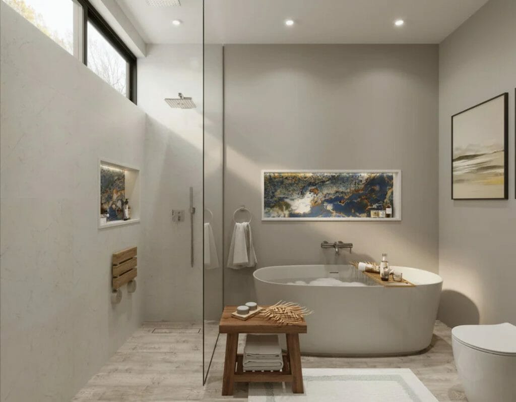 Before & After Relaxing Zen Bathroom Design Decorilla Online