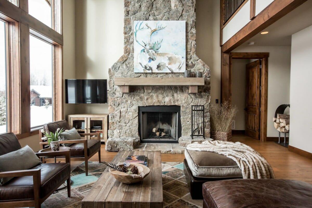 Rustic Style Living Room One Kind Design 