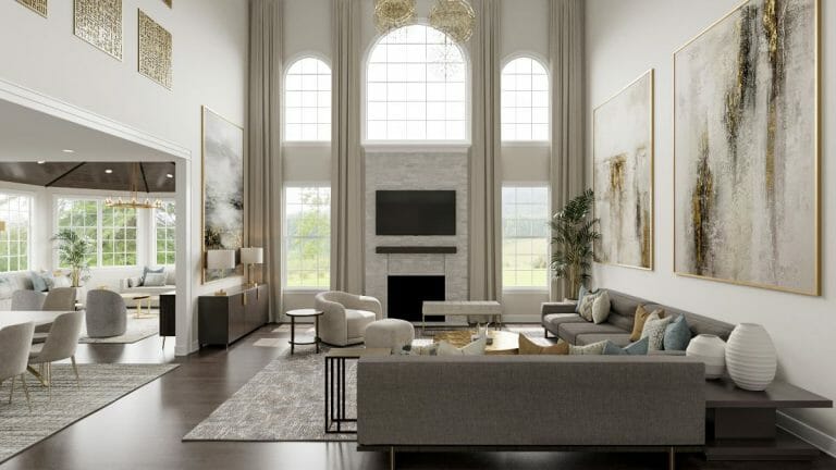 Before & After: Luxury Open Living Room Ideas - Decorilla Online ...
