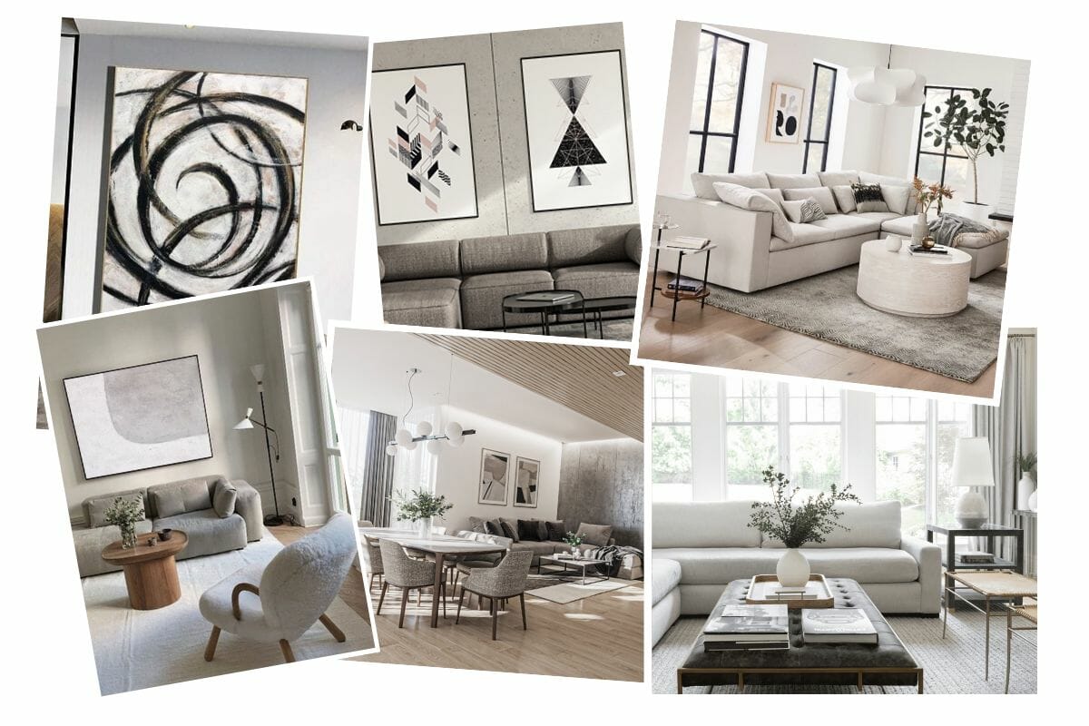 Before & After: Contemporary Minimalist Interior Design with Abstract Art -  Decorilla Online Interior Design