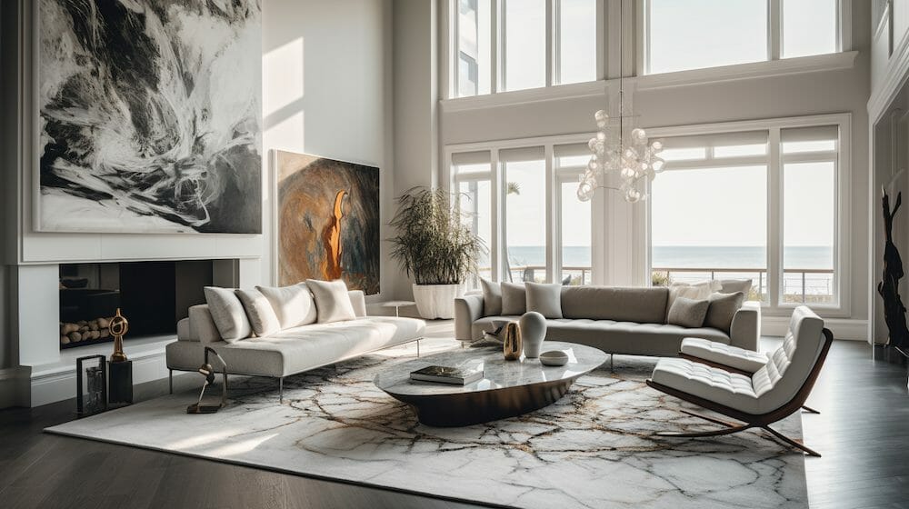 Before & After: Luxury Open Living Room Ideas - Decorilla Online Interior  Design