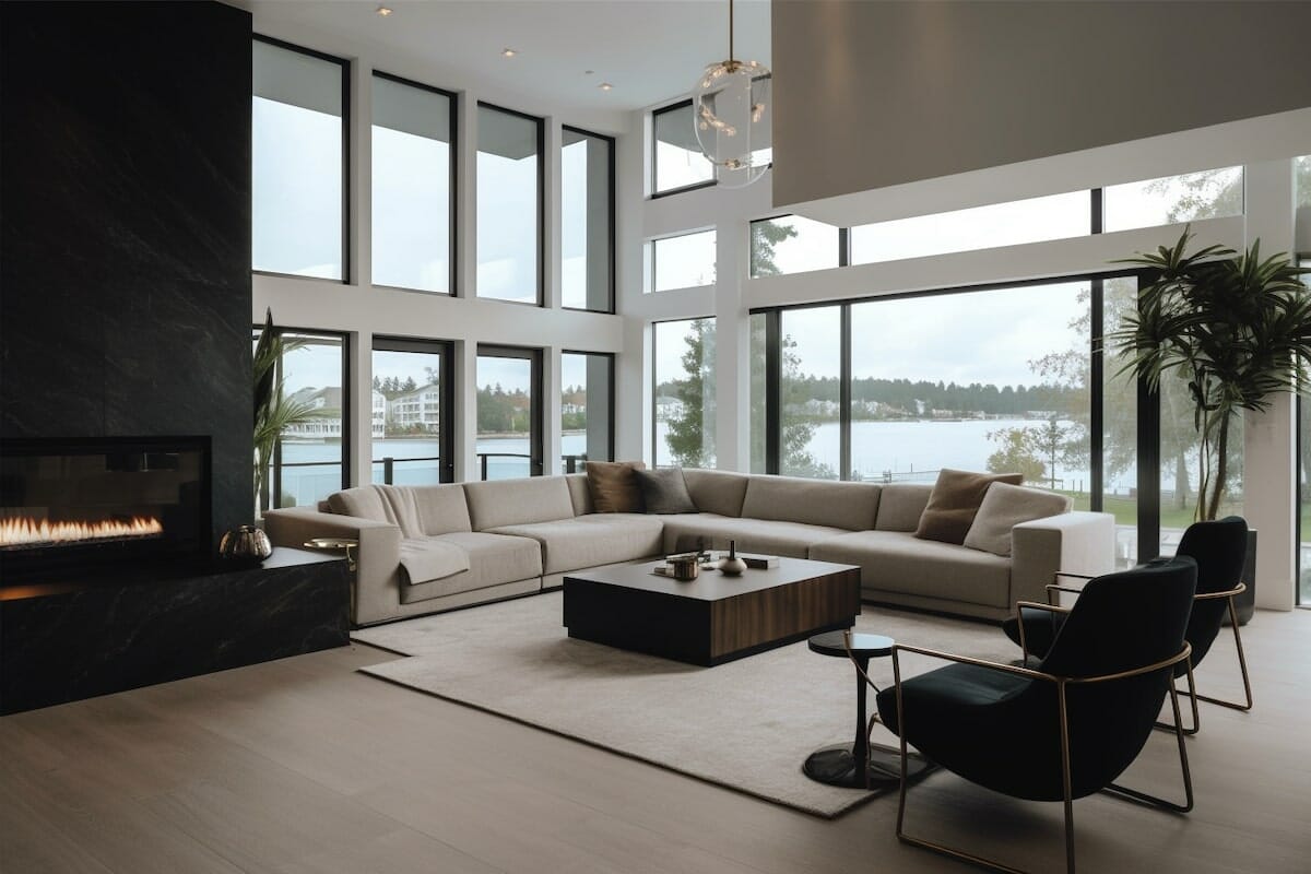 Sleek Contemporary Minimalist Interior Design Living Room 1 