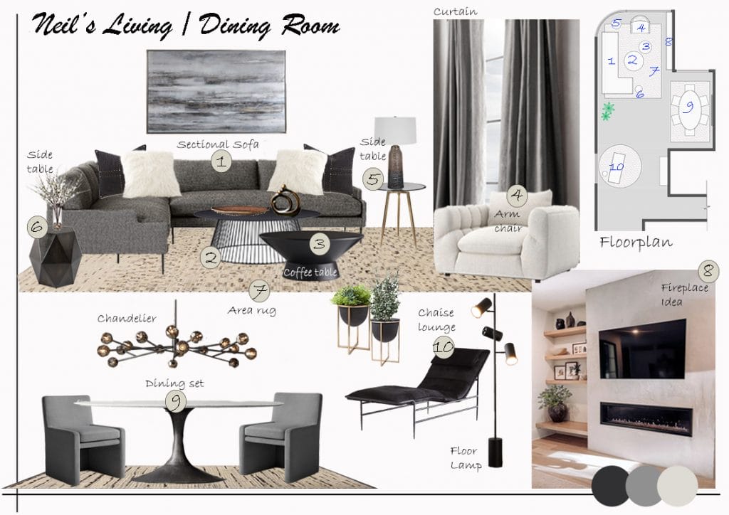 Preliminary proposal by Decorilla designer, Liana S.